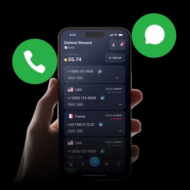 eSIM Plus-app op een telefoonscherm
