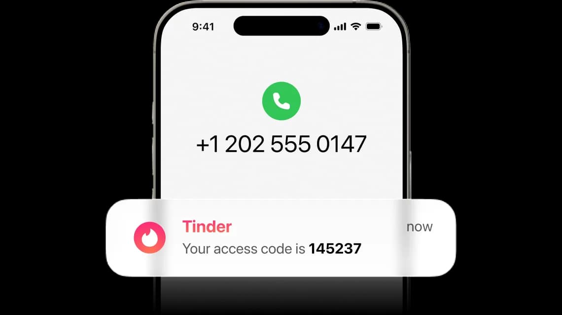 Ottieni un numero di telefono virtuale per Tinder