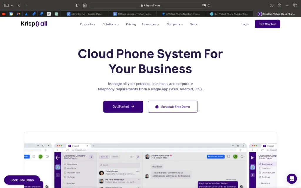 KrispCall Virtual Phone Numbers