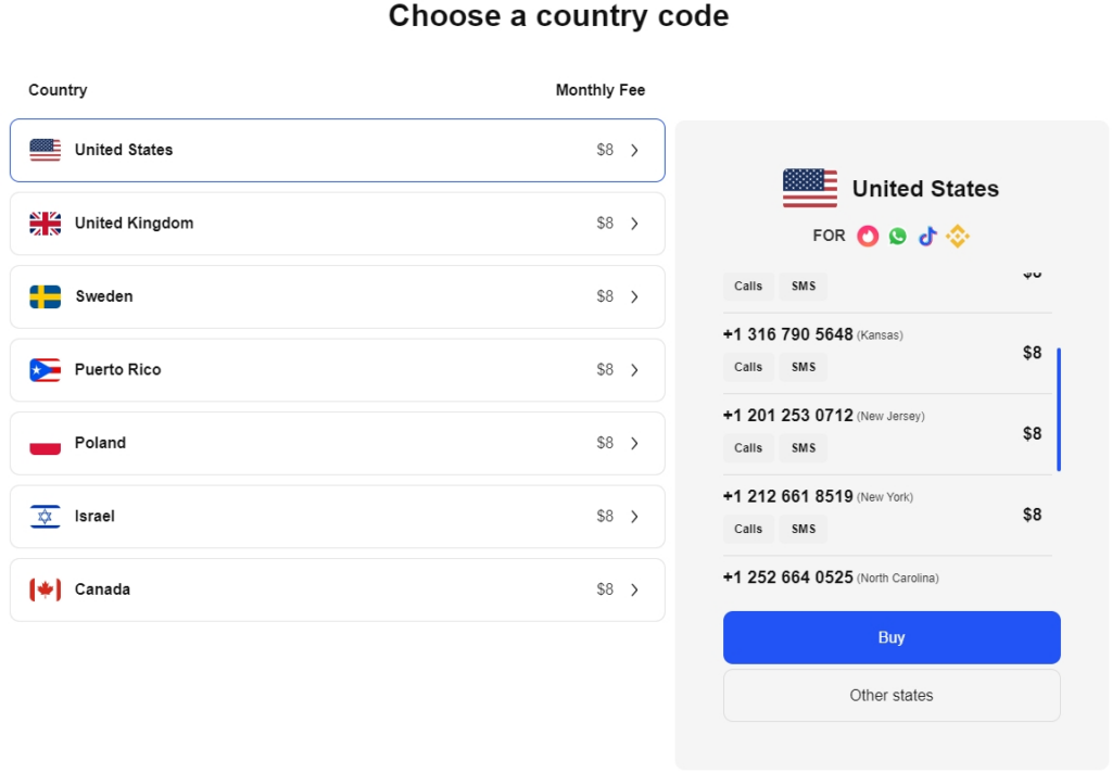 eSIM available country list