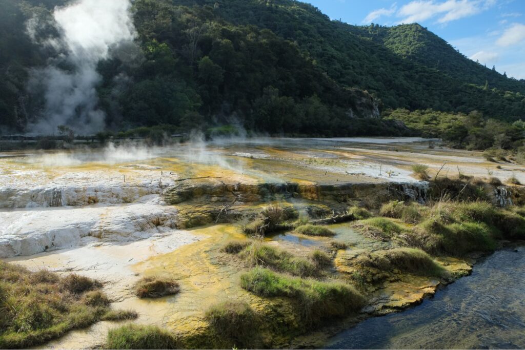 New Zealand Waimangu Volcanic Rift Valley