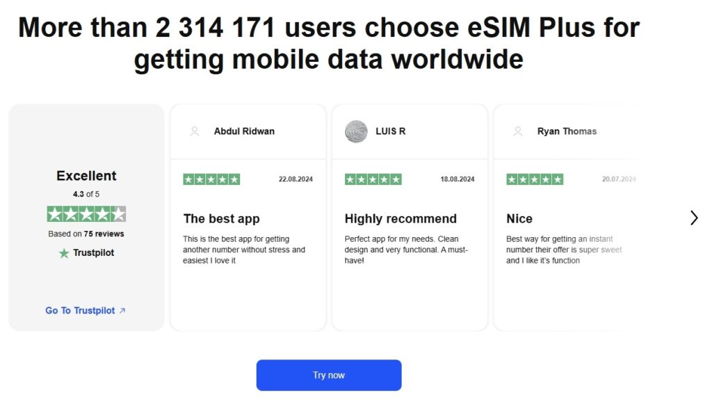 eSIM Plus customer experience