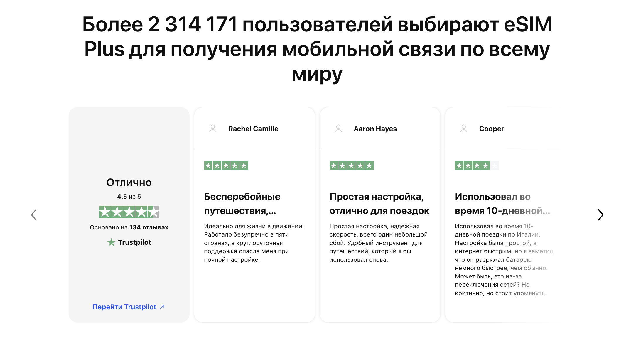 Отзыв пользователя eSIM Plus